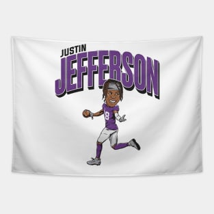 Justin Jefferson Caricature Tapestry