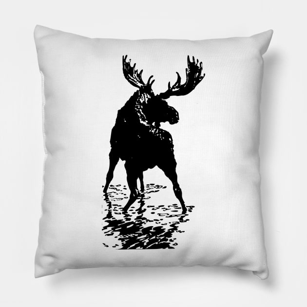 Moose Pillow by scdesigns