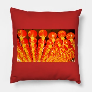 Red lantern roof decoration for Chinese New Year 2 Pillow