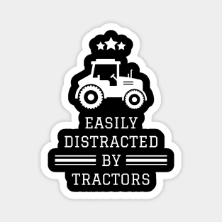 Easily Distracted By Tractors Magnet