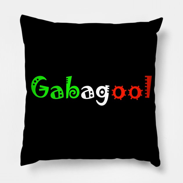 Gabagool Word Pillow by Mako Design 