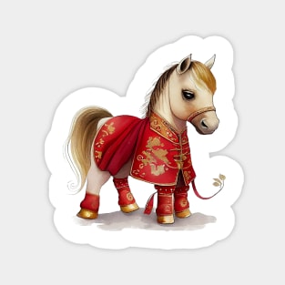 Watercolor Chinese Zodiac Year of the Horse Magnet