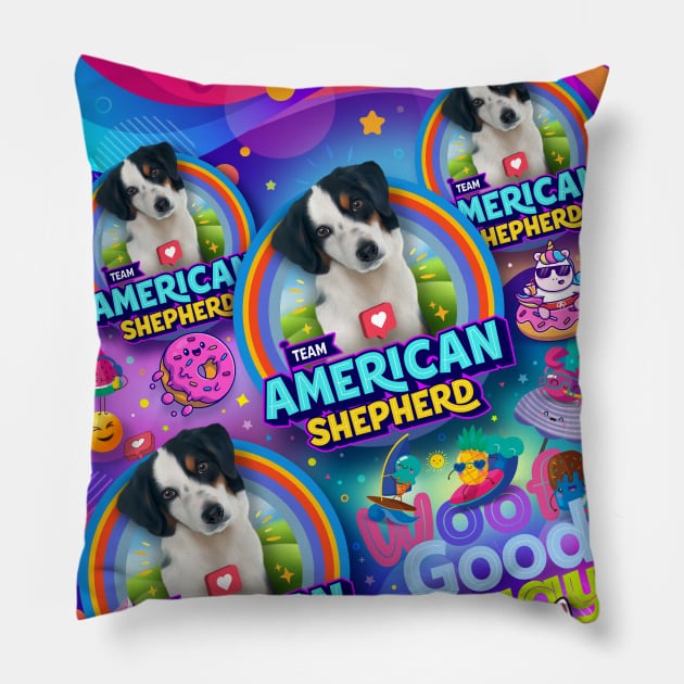 American Shepherd dog v2 Pillow by Puppy & cute