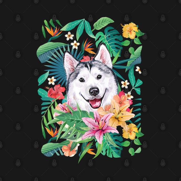 Tropical Siberian Husky 7 by LulululuPainting