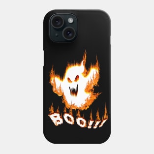 boo ghost in fire Phone Case