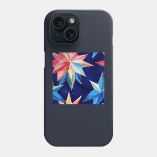 Multi-color Watercolor Christmas Stars Phone Case