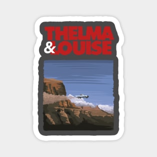 Hand-drawn Thelma and Louise Illustration by Axel Rosito for Burro Tees Magnet