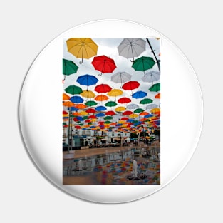 Colourful Umbrellas Torrox Costa Del Sol Spain Pin