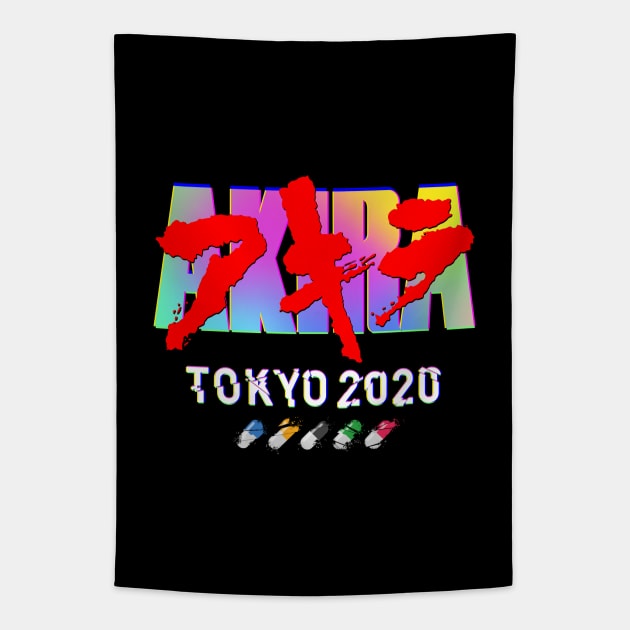 Akira Tokyo 2020 Tapestry by teresacold