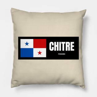 Chitre City with Panama Flag Pillow