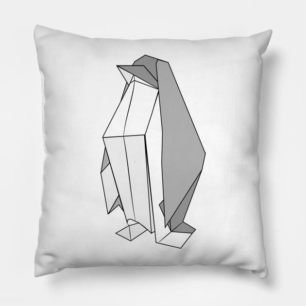 Penguin - Origami Pillow by Alessandro Aru