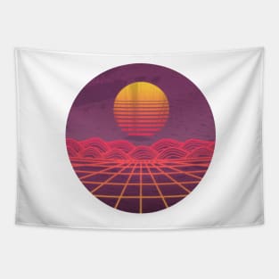 Neon Landscape Tapestry