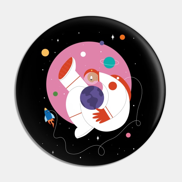The astronaut Pin by damppstudio