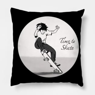 time to skate Pillow