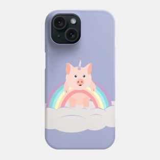 Piggycorn over the rainbow Phone Case