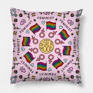 Sisterhood Feminist mandala Pillow