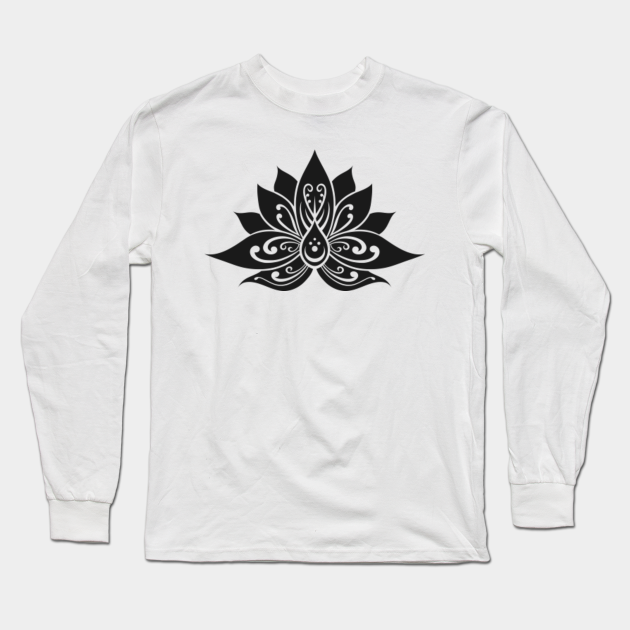 Lotus Flower with koru design - Lotus Flower - Long Sleeve T-Shirt |  TeePublic