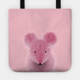 furry pink mouse no background Tote