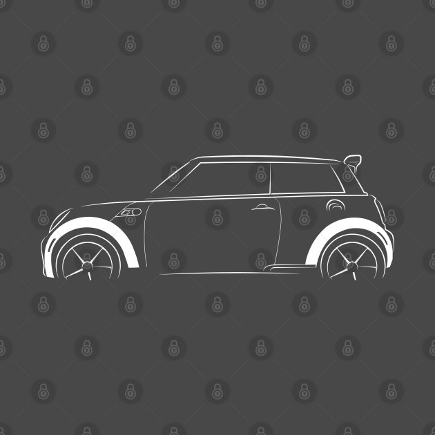 front/profile - 2007 Mini Cooper GP - stencil white by mal_photography