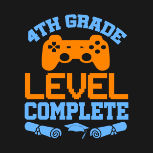 4th Grade Level Complete Video Gamer T-Shirt Graduation Gift T-Shirt