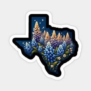 Texas Wildflowers - Texas Bluebonnets Magnet