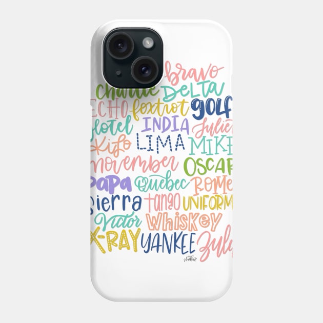 Phonetic Alphabet Phone Case by HeyHeyHeatherK