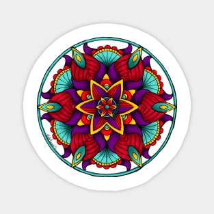 Colorful Flower Mandala Magnet