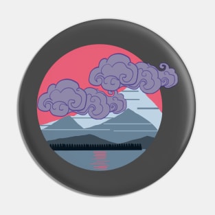 Clouds Over the Mountains Pin