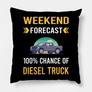 Weekend Forecast Diesel Truck Trucks Pillow