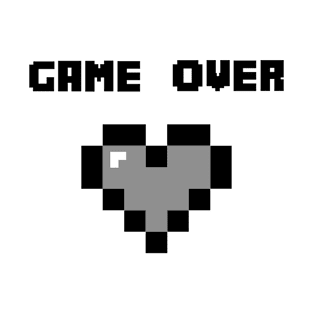 game over pixel heart T-Shirt