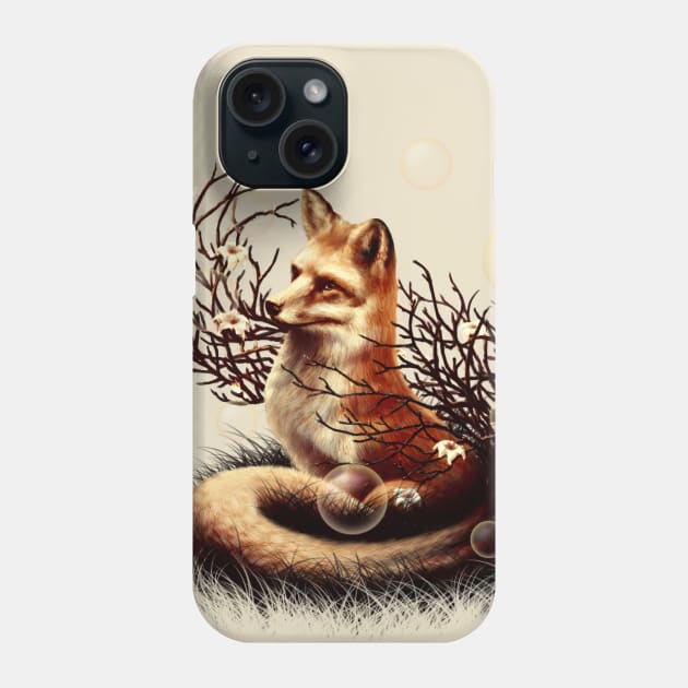 The Fox Tale Phone Case by angrymonk