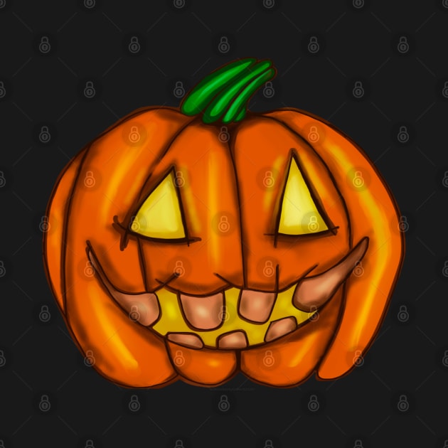 Halloween Pumpkin with no Nose by wildjellybeans