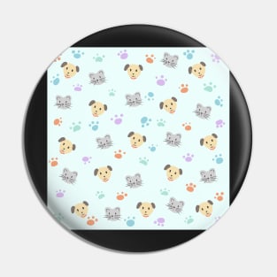 Pets Cute Pattern Pin