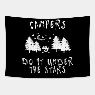 Campers do it under the stars Tapestry