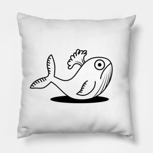 Little sad whale Pillow