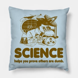 Science Retro T-Shirt Pillow