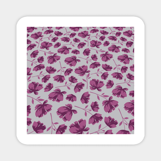 Pink Flowers Magnet by Joshua Designs