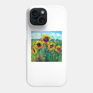 Sunflowers and the wind Phone Case