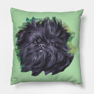 Affenpinscher Fine Art Painting Pillow