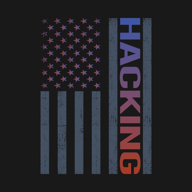 American Flag Hacking Hack Hacker by tyeshawalthous