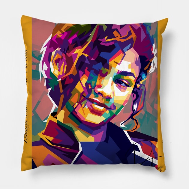 Zendaya in WPAP Pillow by RJWLTG