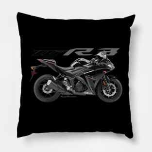 Yamaha R3 18 black, sl Pillow