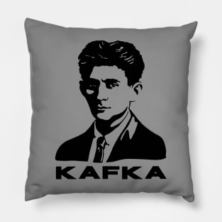 Franz Kafka Stencil Portrait Pillow