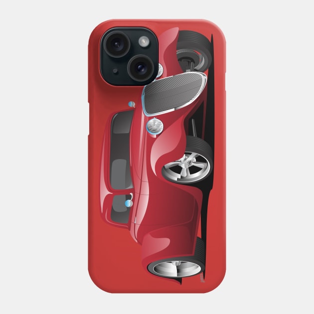 Custom American Red Hot Rod Car Phone Case by hobrath