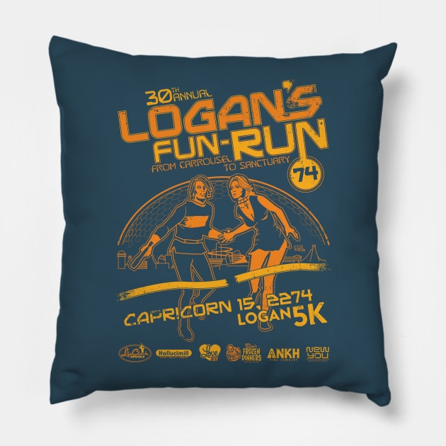 Logan's Fun-Run from Carrousel to Sanctuary Pillow by Captain_RibMan