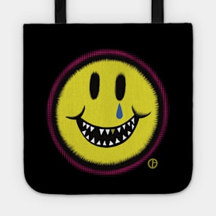 Sunny Smiley Face Tear Fangs Gold Tooth Tote