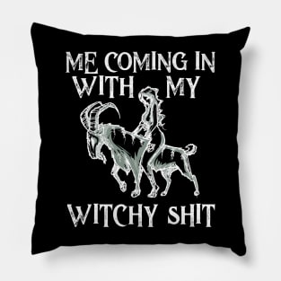 Wicca Pagan Witch Wiccan Goat Witchcraft Goth Witchy Gothic Pillow