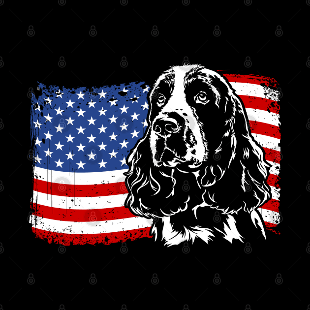 Proud Springer Spaniel American Flag patriotic gift dog by wilsigns