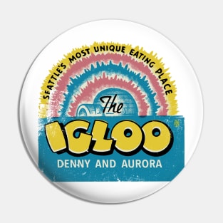 Retro Vintage The Igloo Restaurant Seattle Pin