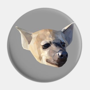 Low Poly Hyena Head Pin